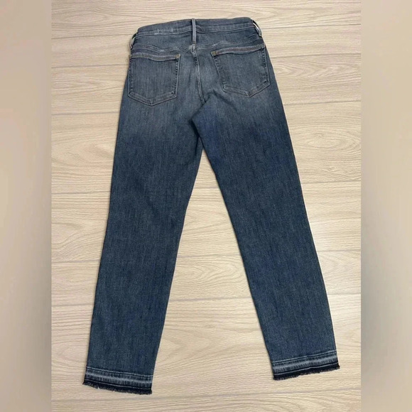 Frame Denim Le Nouveau Straight Split Front Sheffield Raw Hem Jeans Size 28 - Picture 3 of 16
